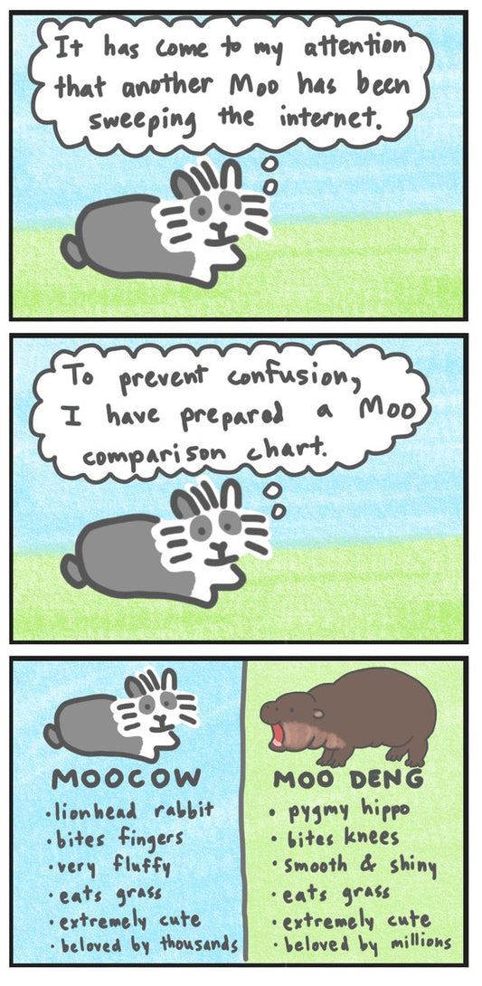 MooCow & Moo Deng comic (published 10/5/2024)
