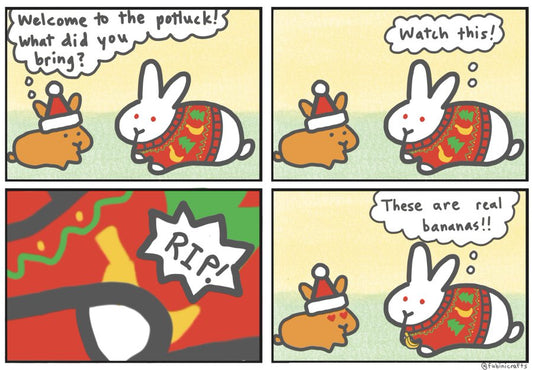 Christmas Sweater Bunny Comic (published 12/8/2024)
