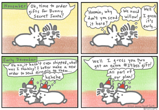 Bunny Secret Santa comic (published 12/22/2024)