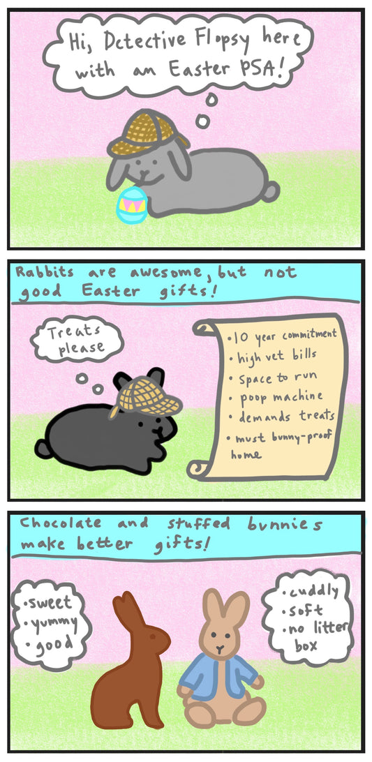 Detective Flopsy Easter PSA Comic (published 3/23/2023)