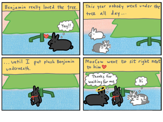 Moocow and the Christmas tree comic (published 12/9/2023)