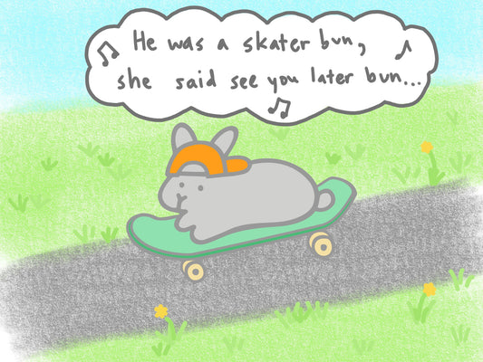 Skateboard Bunny Comic (published 5/5/2023)
