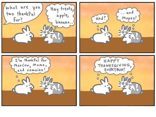 Thanksgiving 2023 rabbit comic (published 11/23/2023)