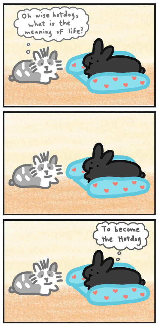 Wise Hotdog Bunny Comic (published 4/5/2023)