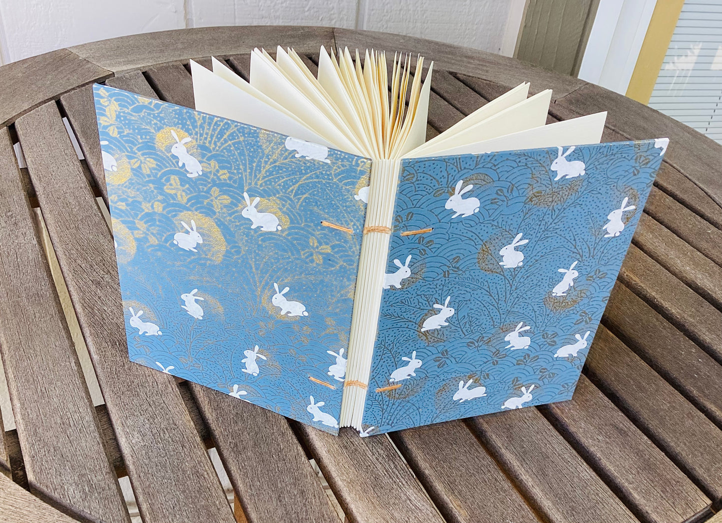 Blue & Gold Bunny Journal