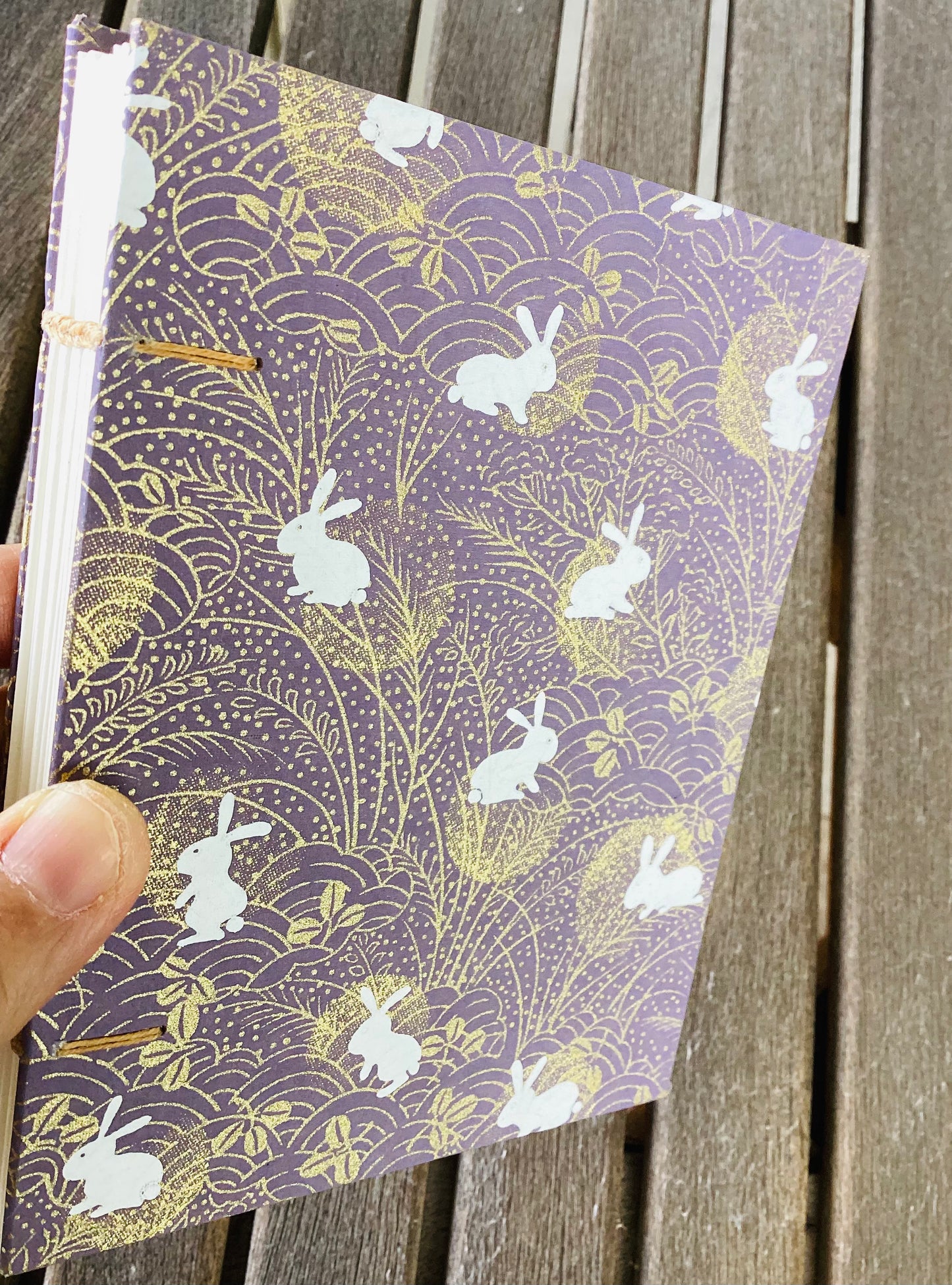Purple & Gold Bunny Journal