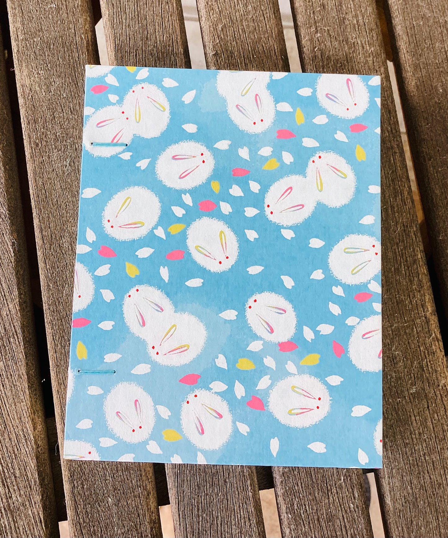 Light Blue Round Bunny Journal