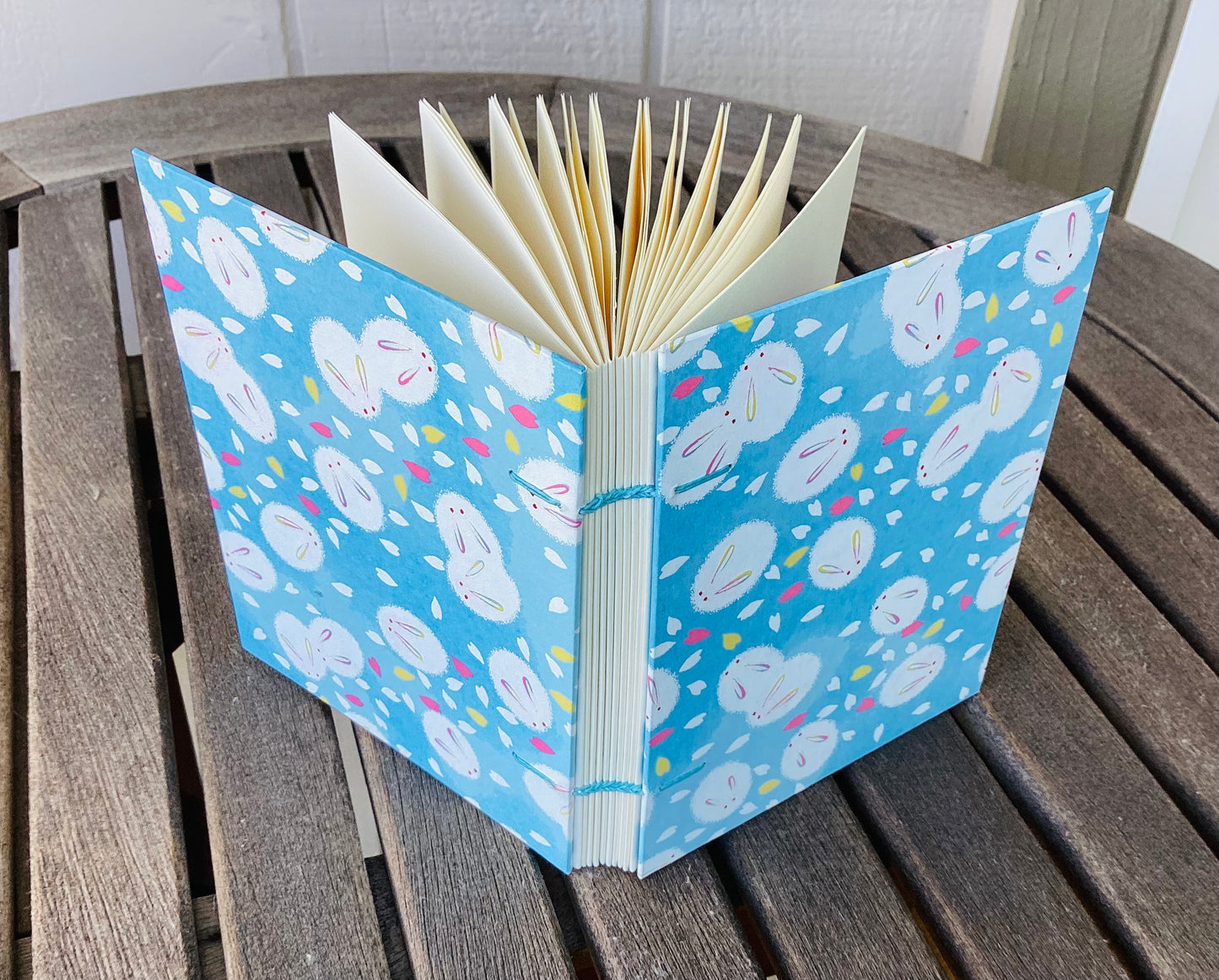 Light Blue Round Bunny Journal