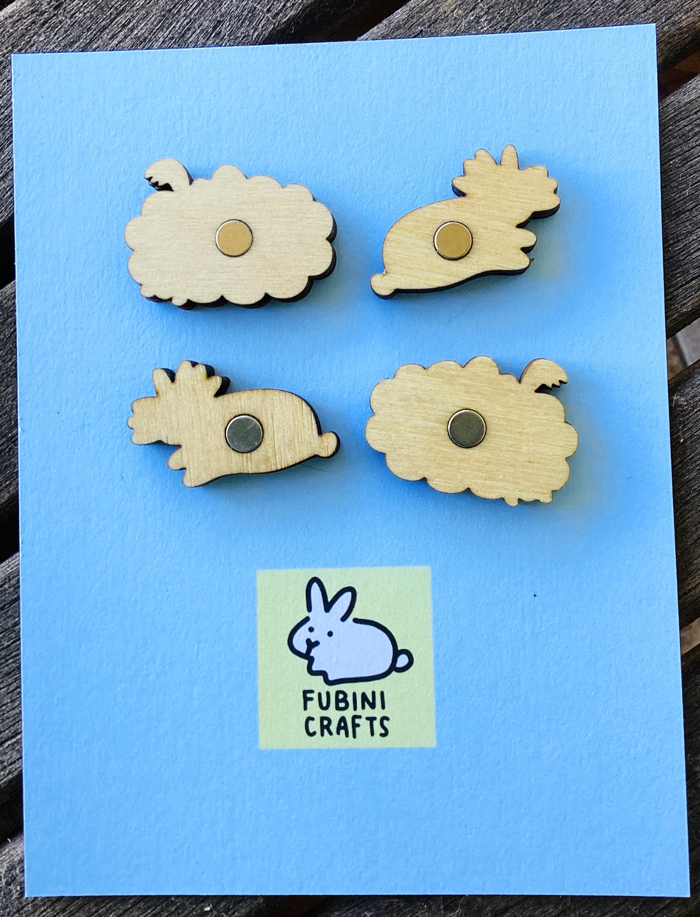Small Bunny Magnets (Set of 4) - Angora & Lionhead
