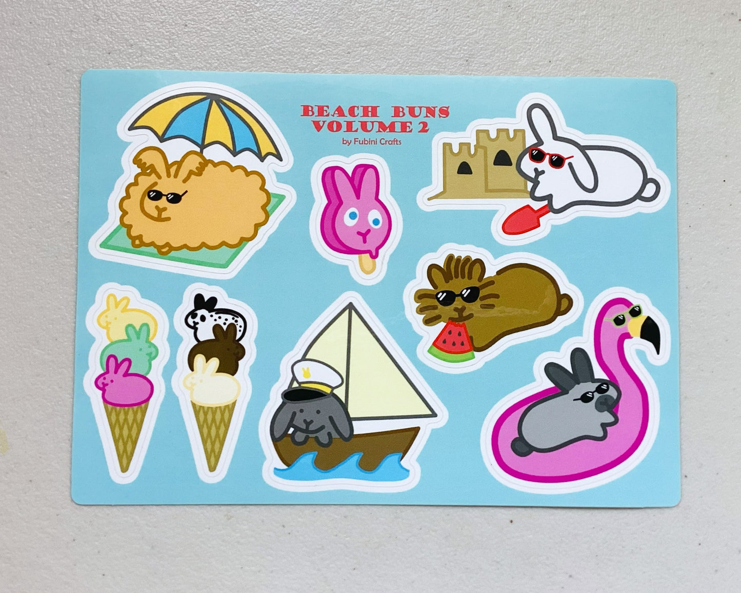 Beach Buns Volume 2 Sticker Sheet