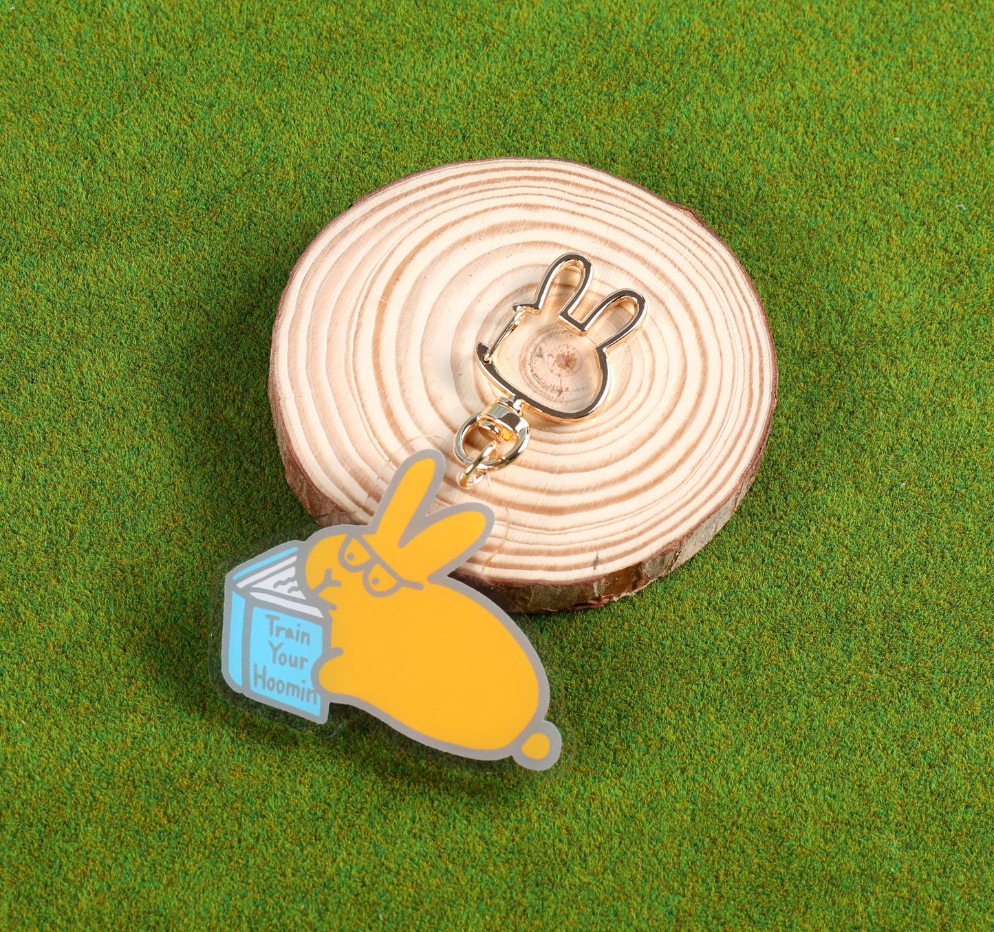 Book Bunny Acrylic Keychain 2.5"