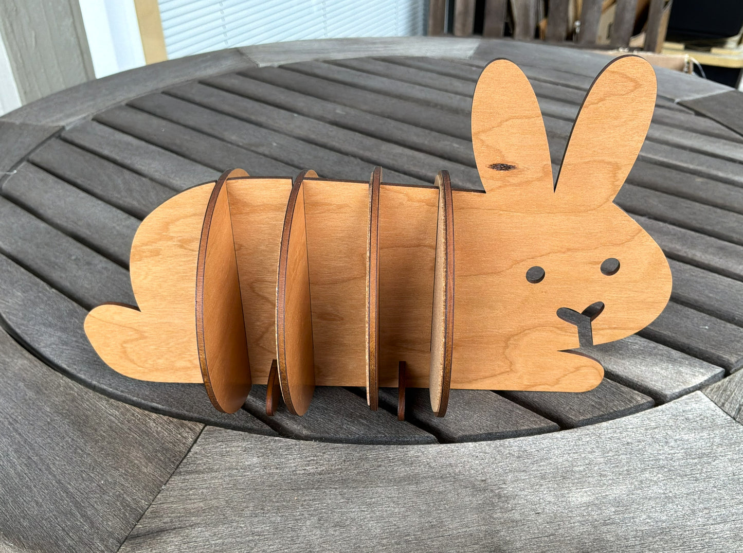 Bunny Wooden Set of 4 Coasters with Cork Bottoms