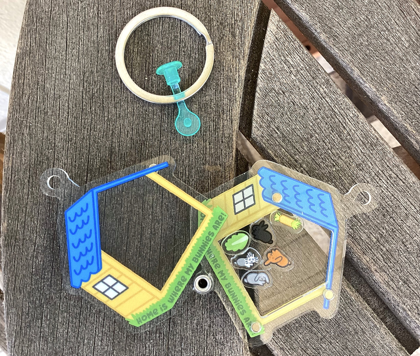 Bunny Shaker Acrylic Keychain 2.5"