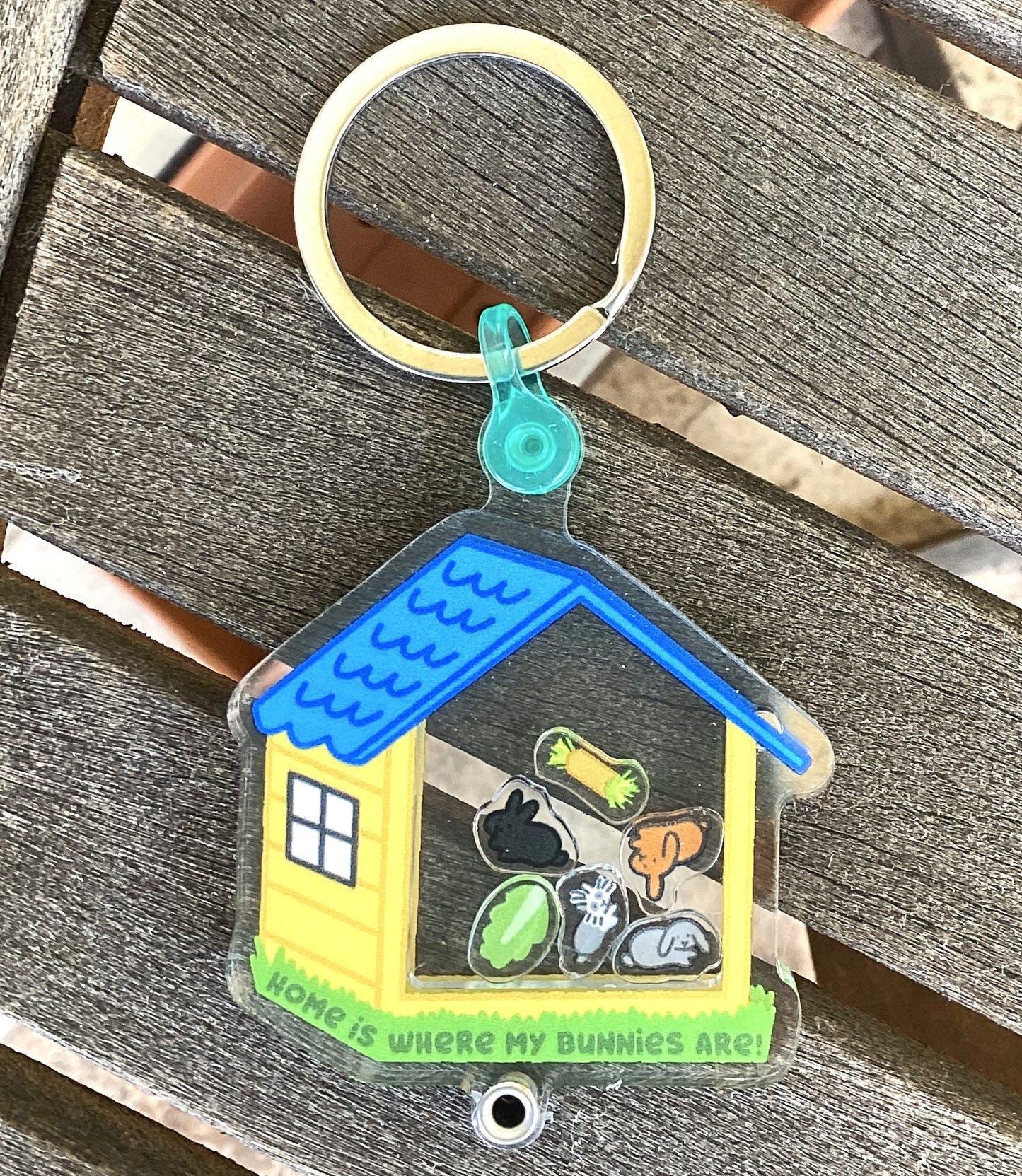 Bunny Shaker Acrylic Keychain 2.5"