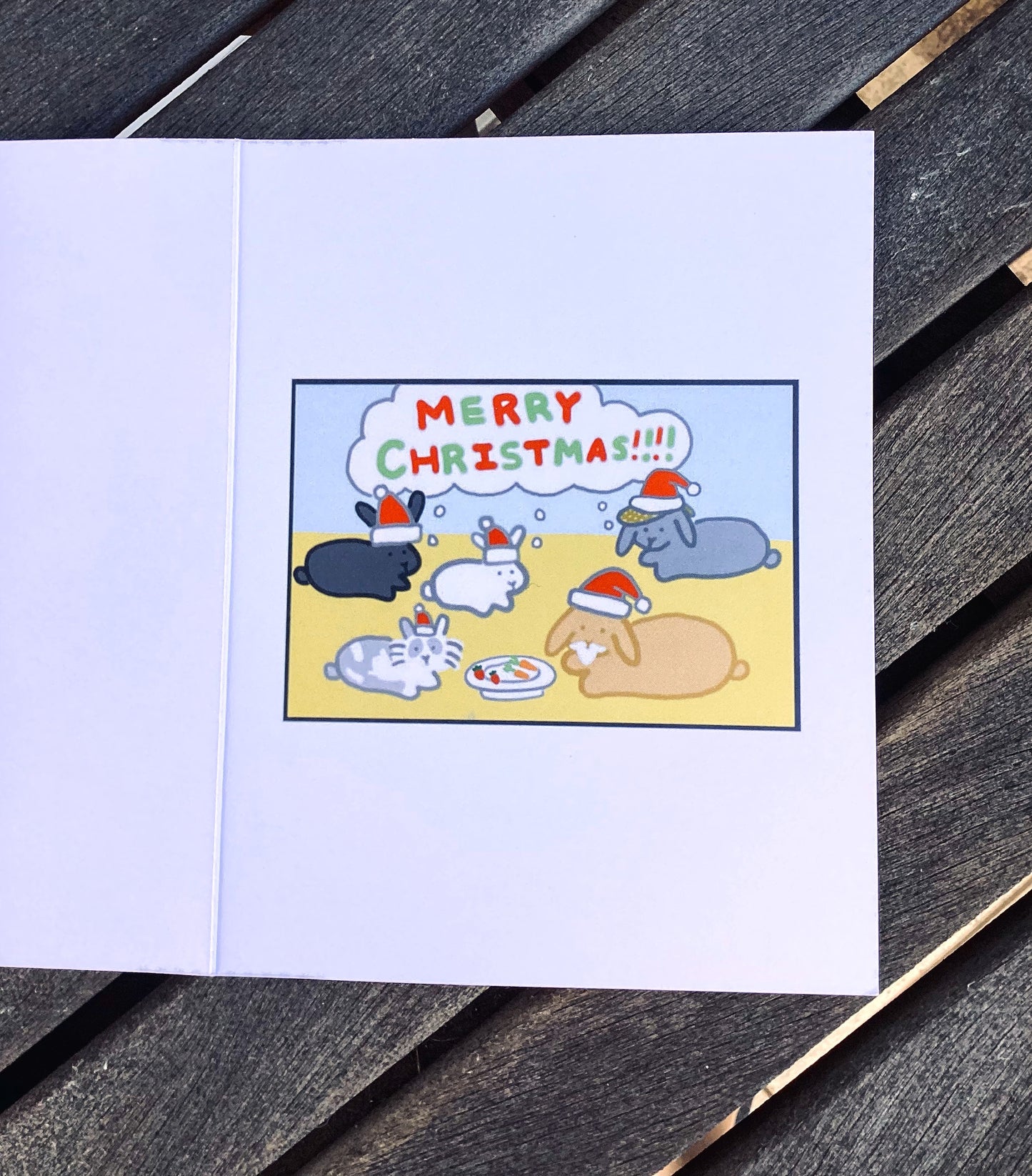 Bunny Comic Christmas Card