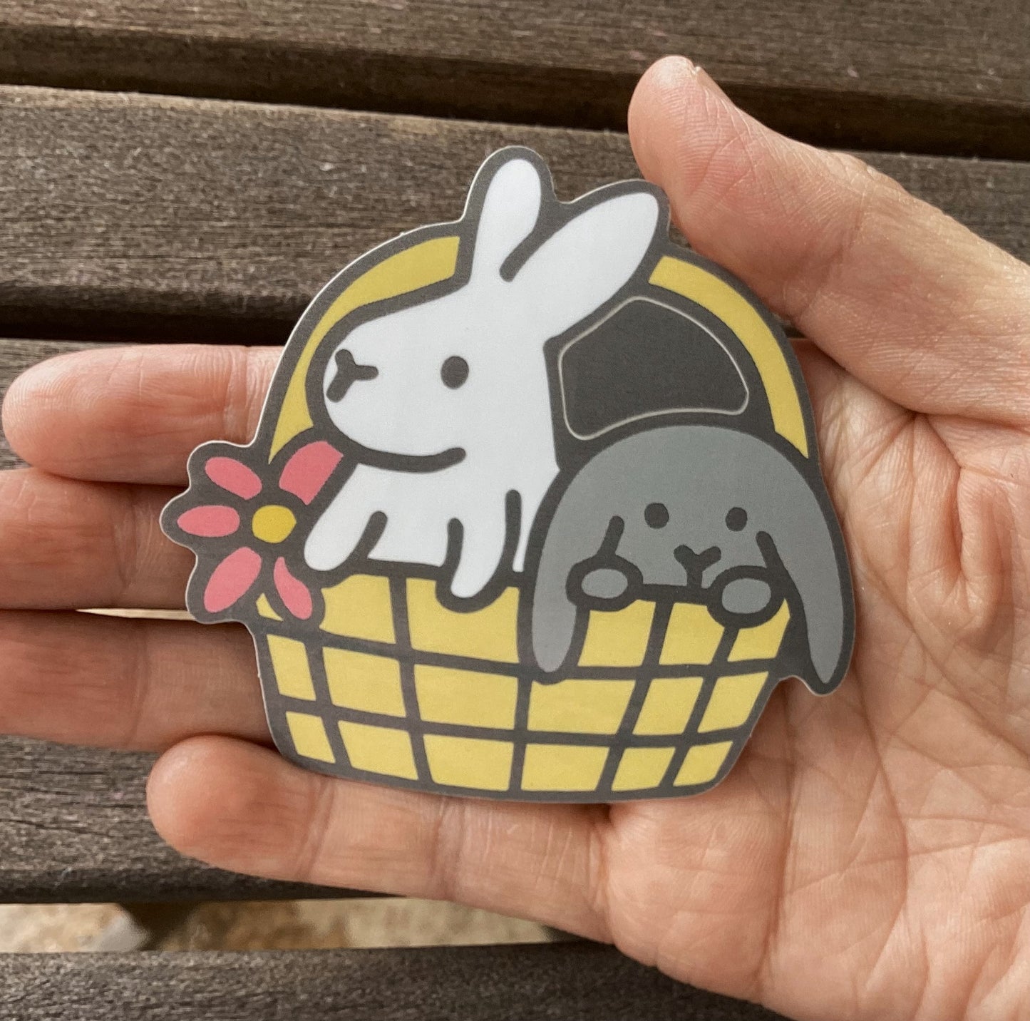 Basket of Bunnies Sticker