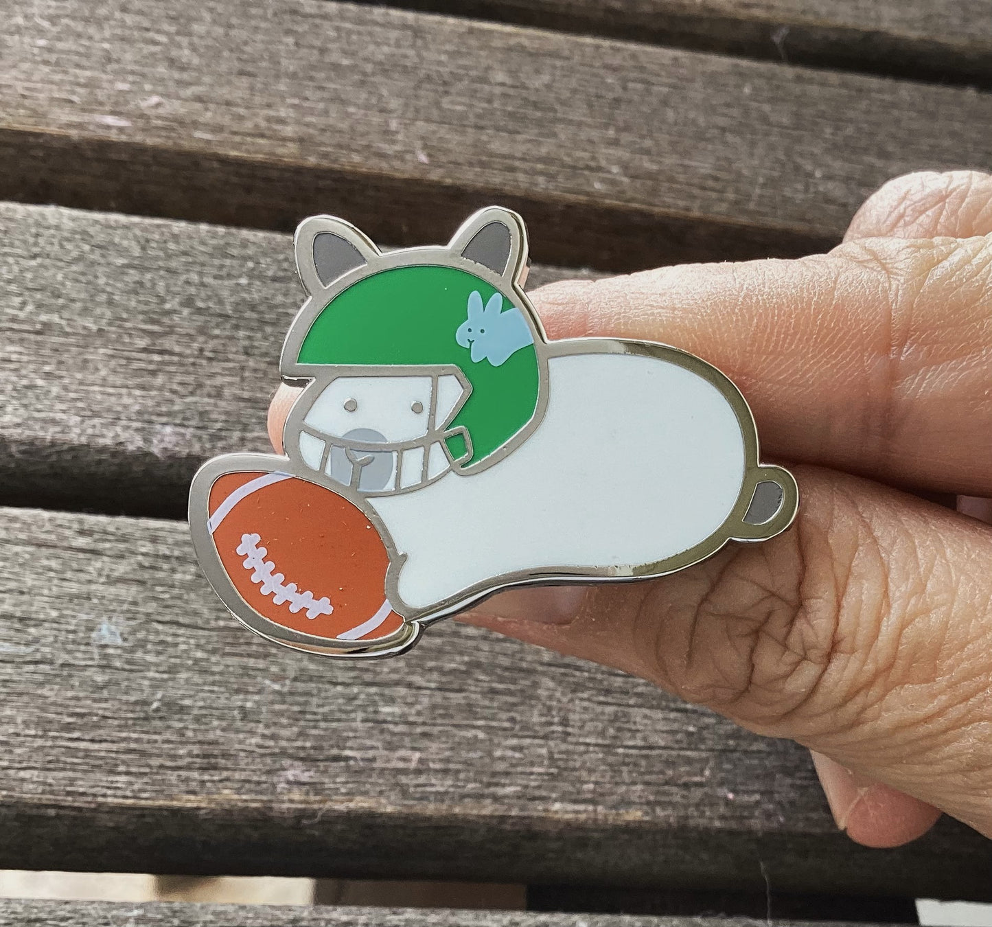 Football Bunny Pin