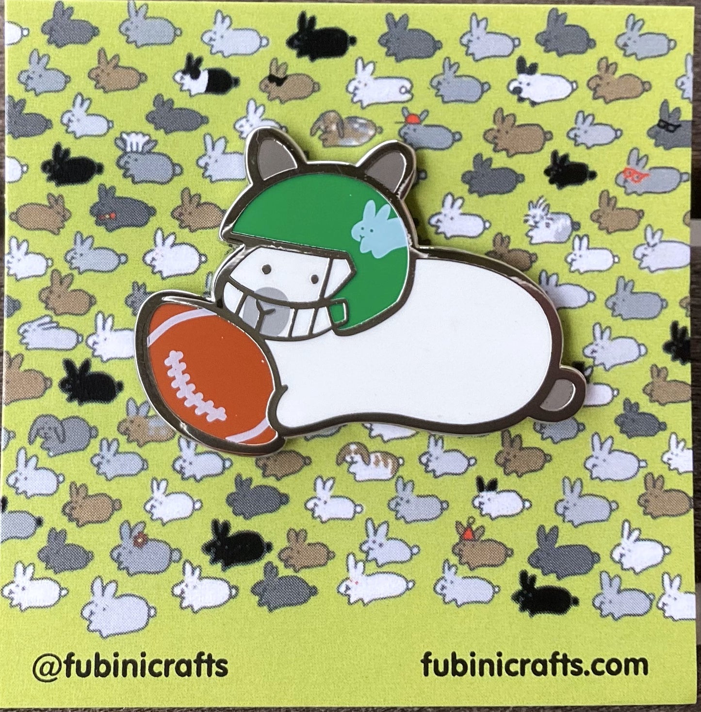 Football Bunny Pin