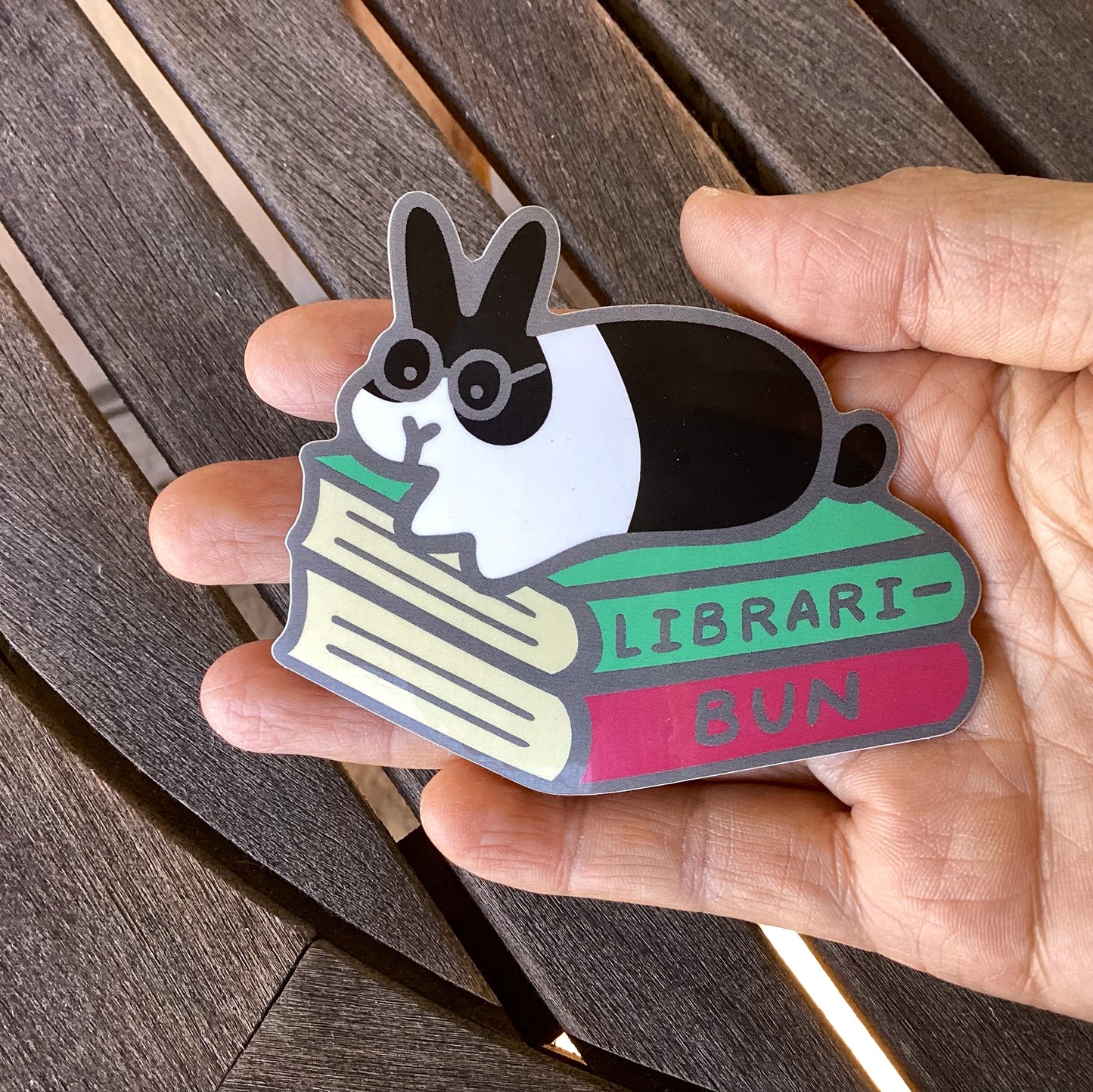 Libraribun Sticker, Bunny Librarian Sticker