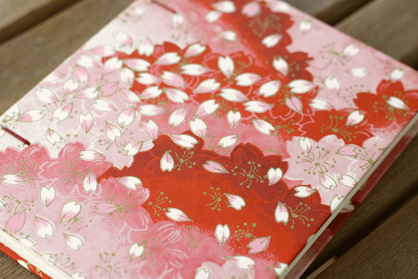 Pink & Red Cherry Blossom Petals Journal