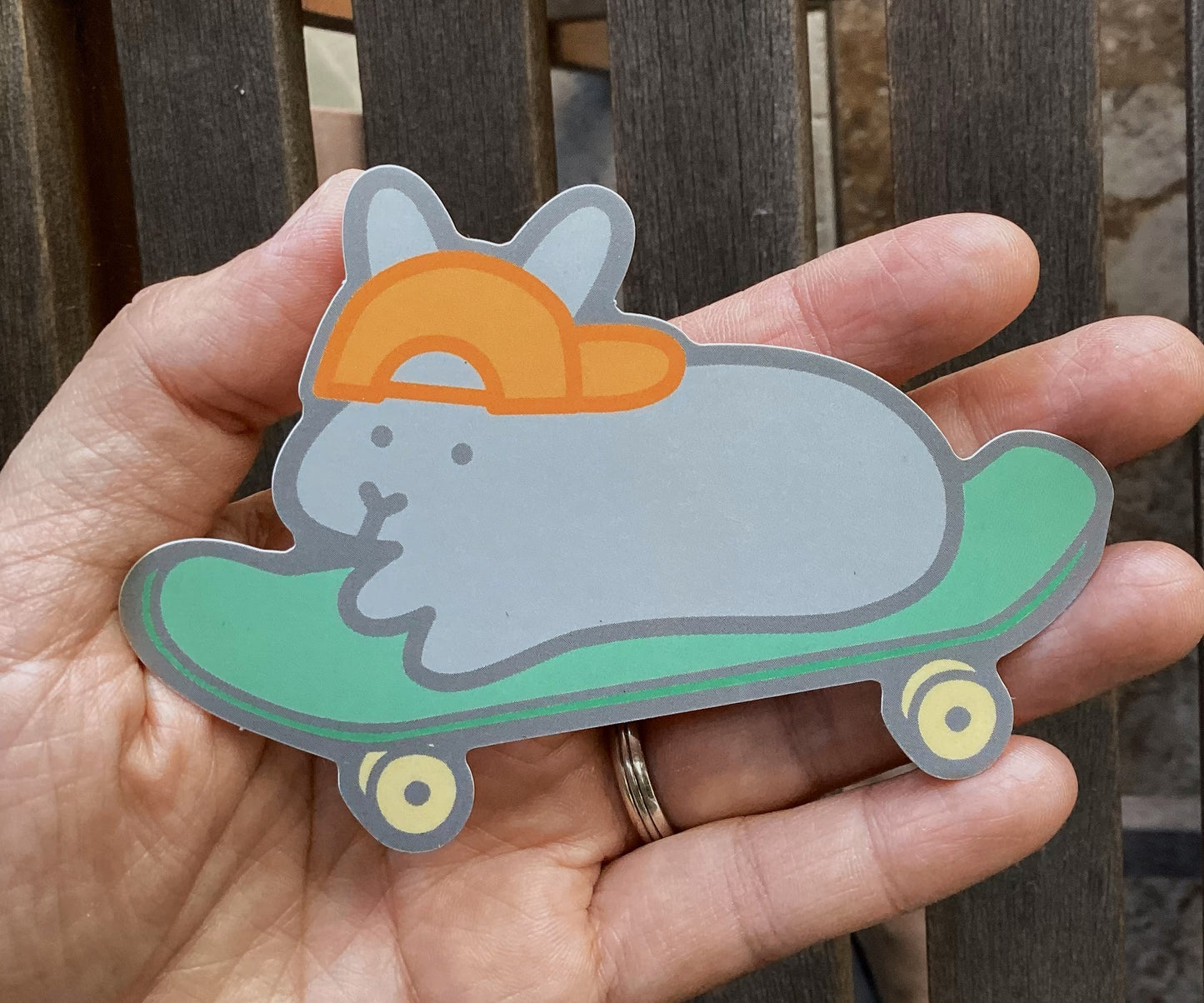 Skateboard Bunny Sticker