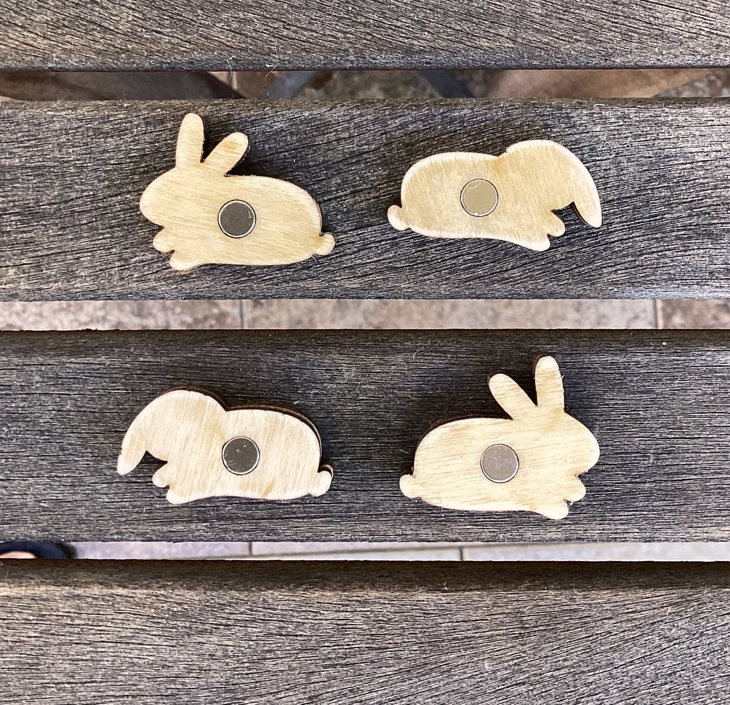 Small Bunny Magnets (Set of 4)