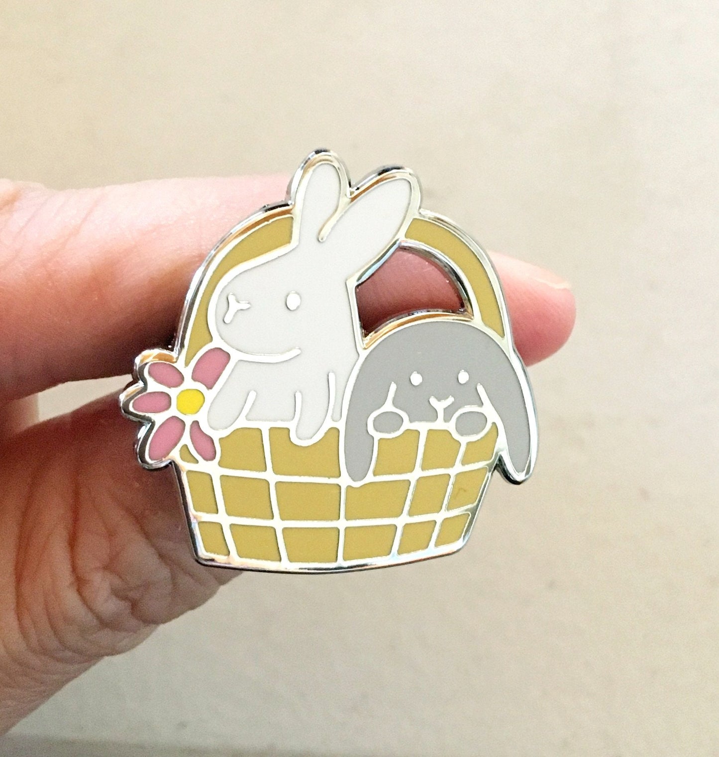 Basket of Bunnies Easter Pin