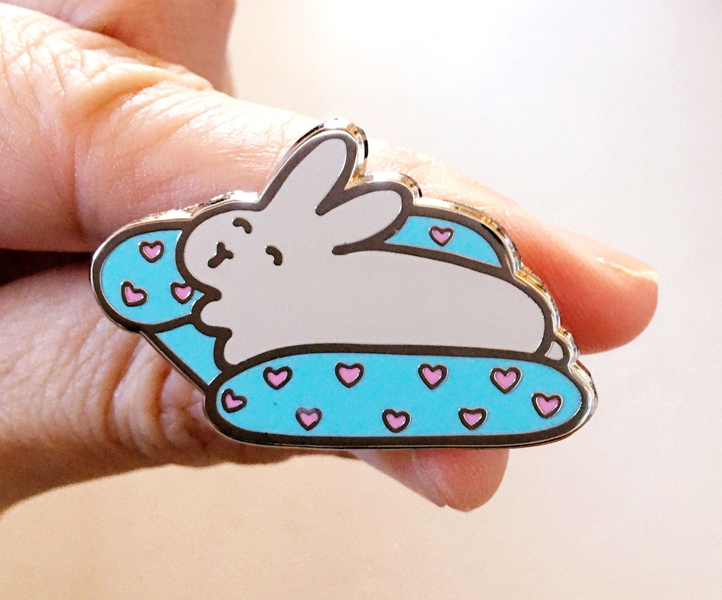 Sleepy Rabbit in Bed Pin