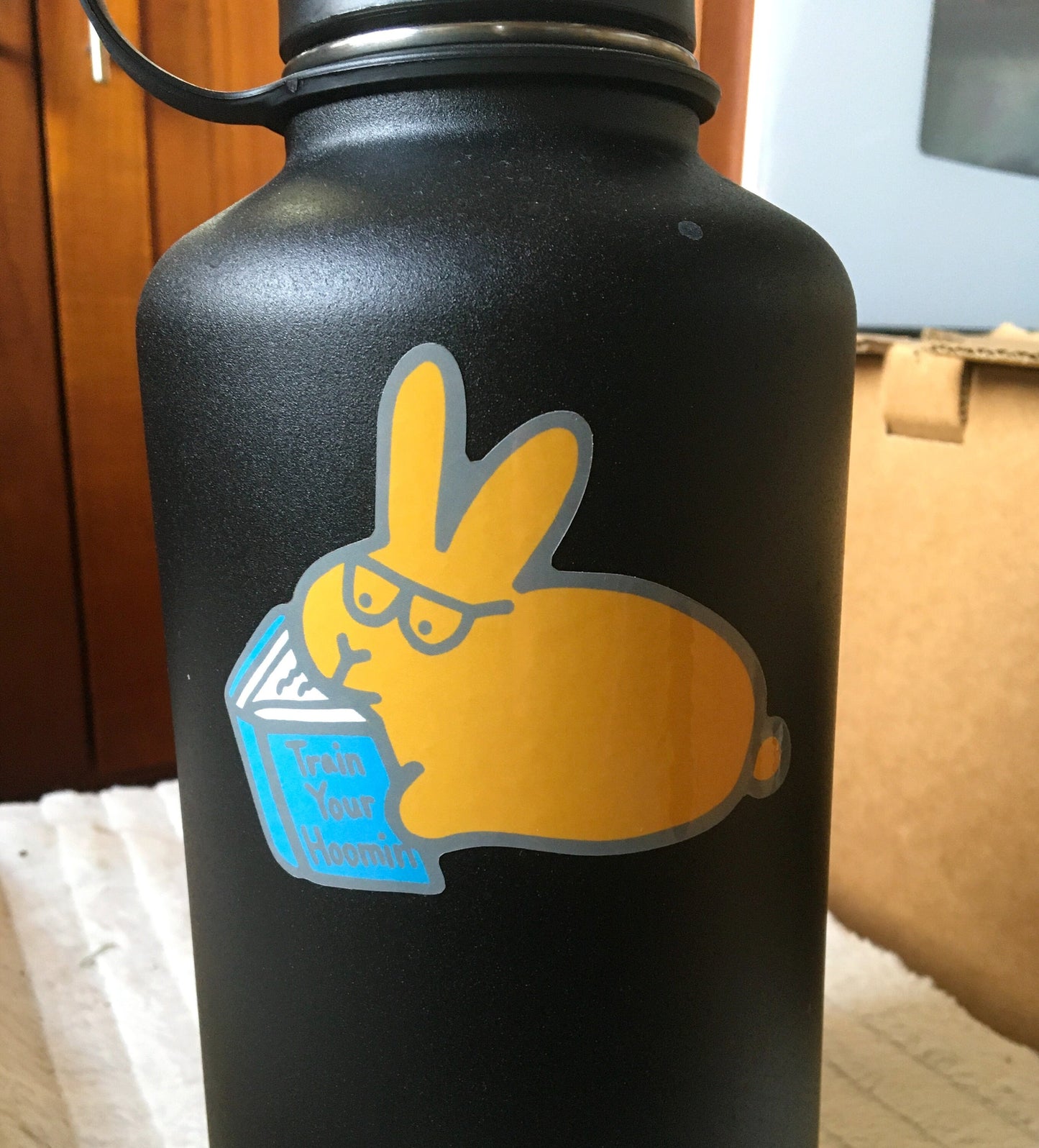 Book Bunny 4” Sticker (Train Your Hoomin)