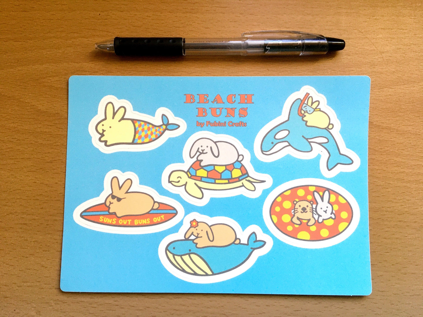 Beach Buns Sticker Sheet