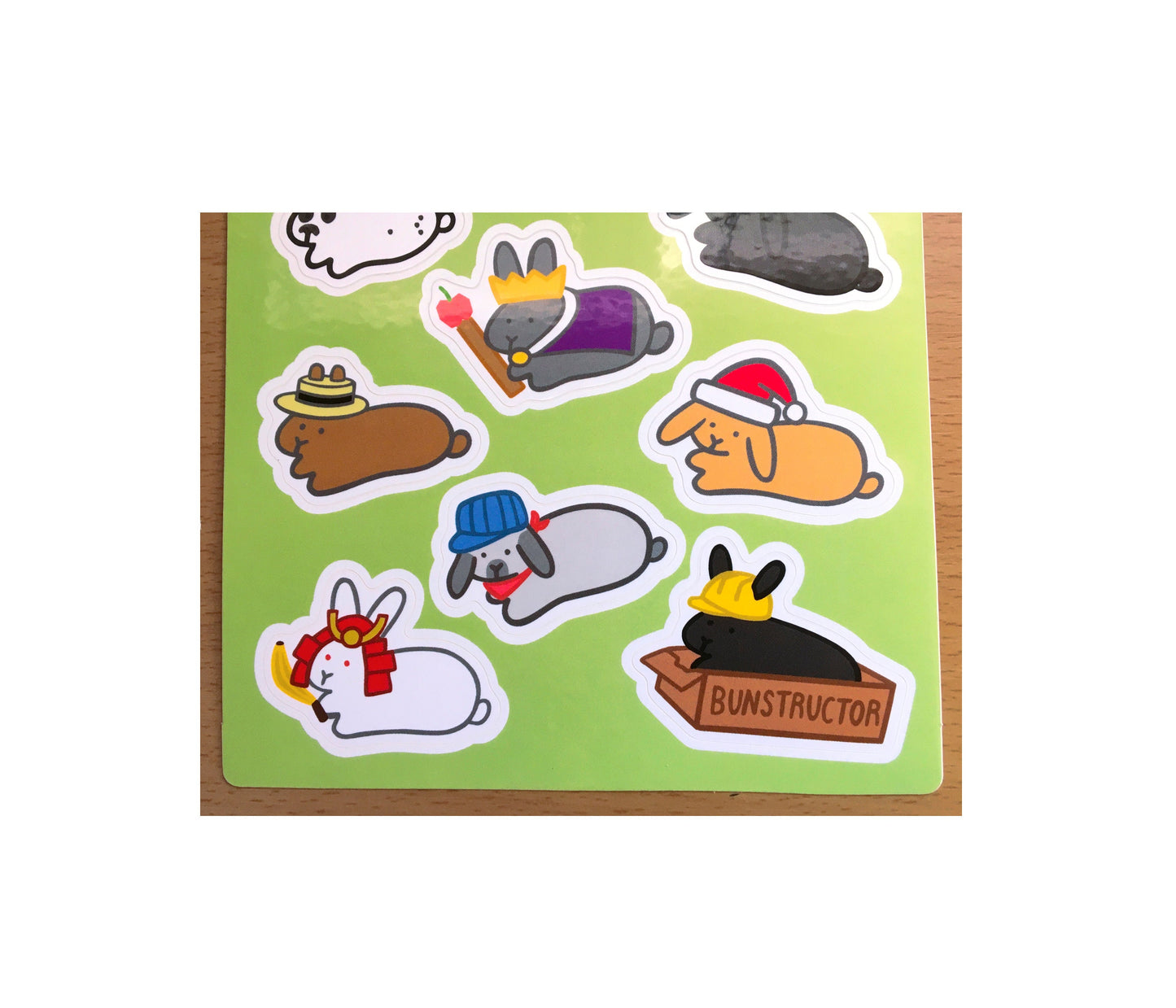 Bunnies with Hats Volume 2 Sticker Sheet