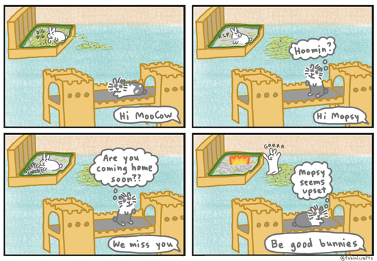 Checking on the Bunnies while we're gone Comic