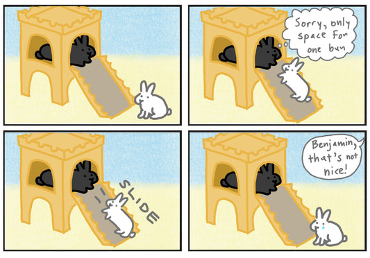 Benjamin and Mopsy castle comic (published 4/14/2024)
