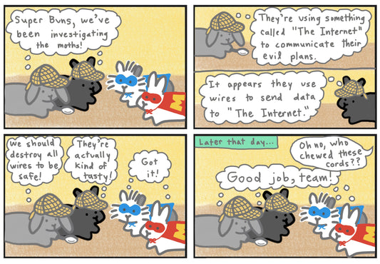 Super Buns and Detective Flopsy comic (published 3/17/2024)