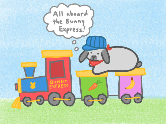 Train Conductor Bunny Comic (published 5/26/2023)