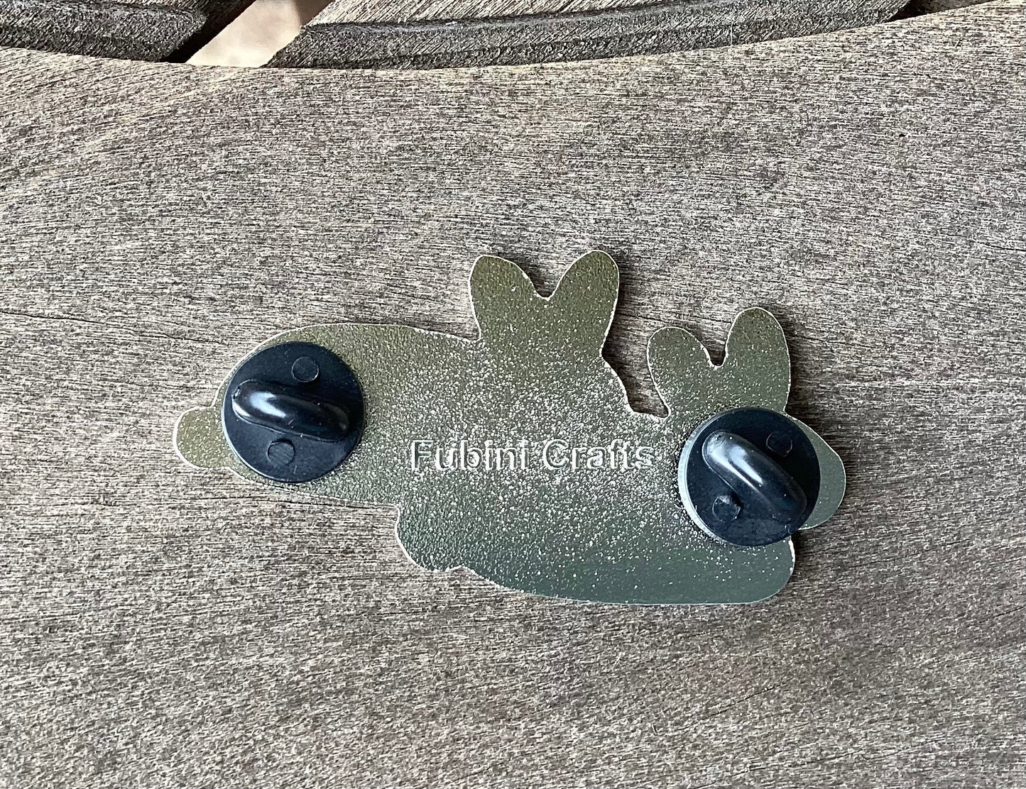 Two White Bunnies Pin