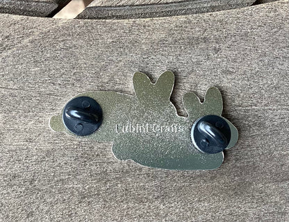 Two White Bunnies Pin