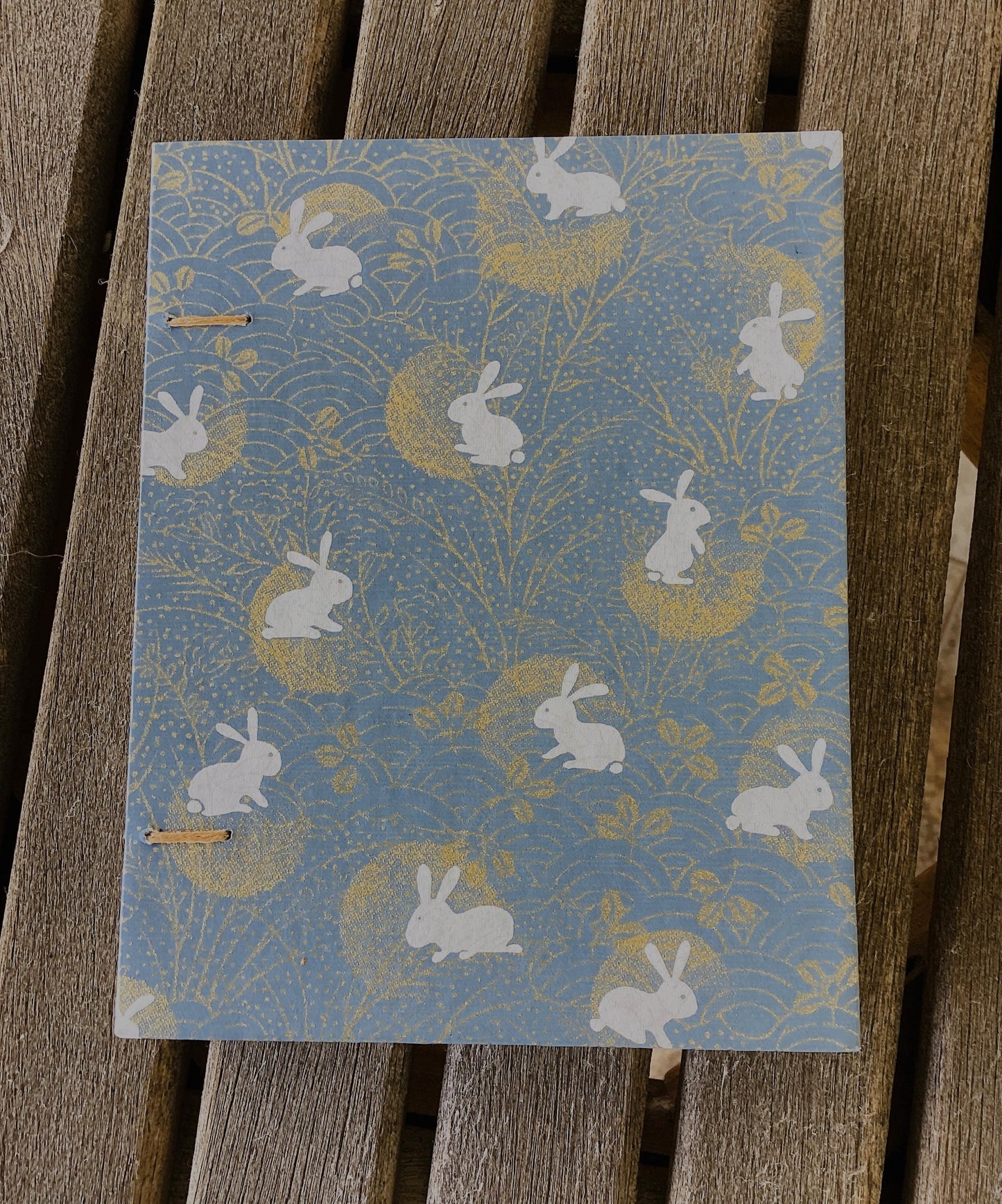 Blue & Gold Bunny Journal
