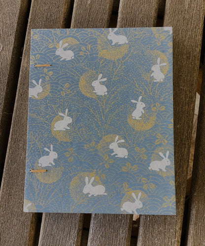 Blue & Gold Bunny Journal