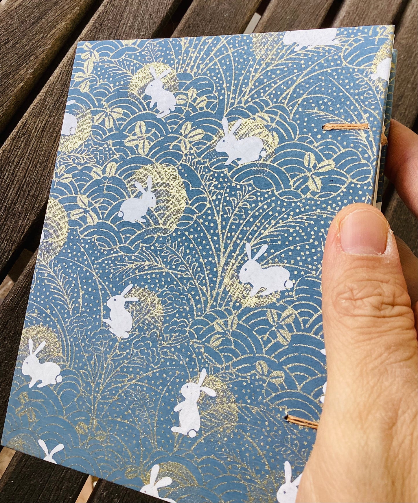 Blue & Gold Bunny Journal