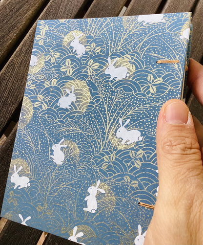 Blue & Gold Bunny Journal
