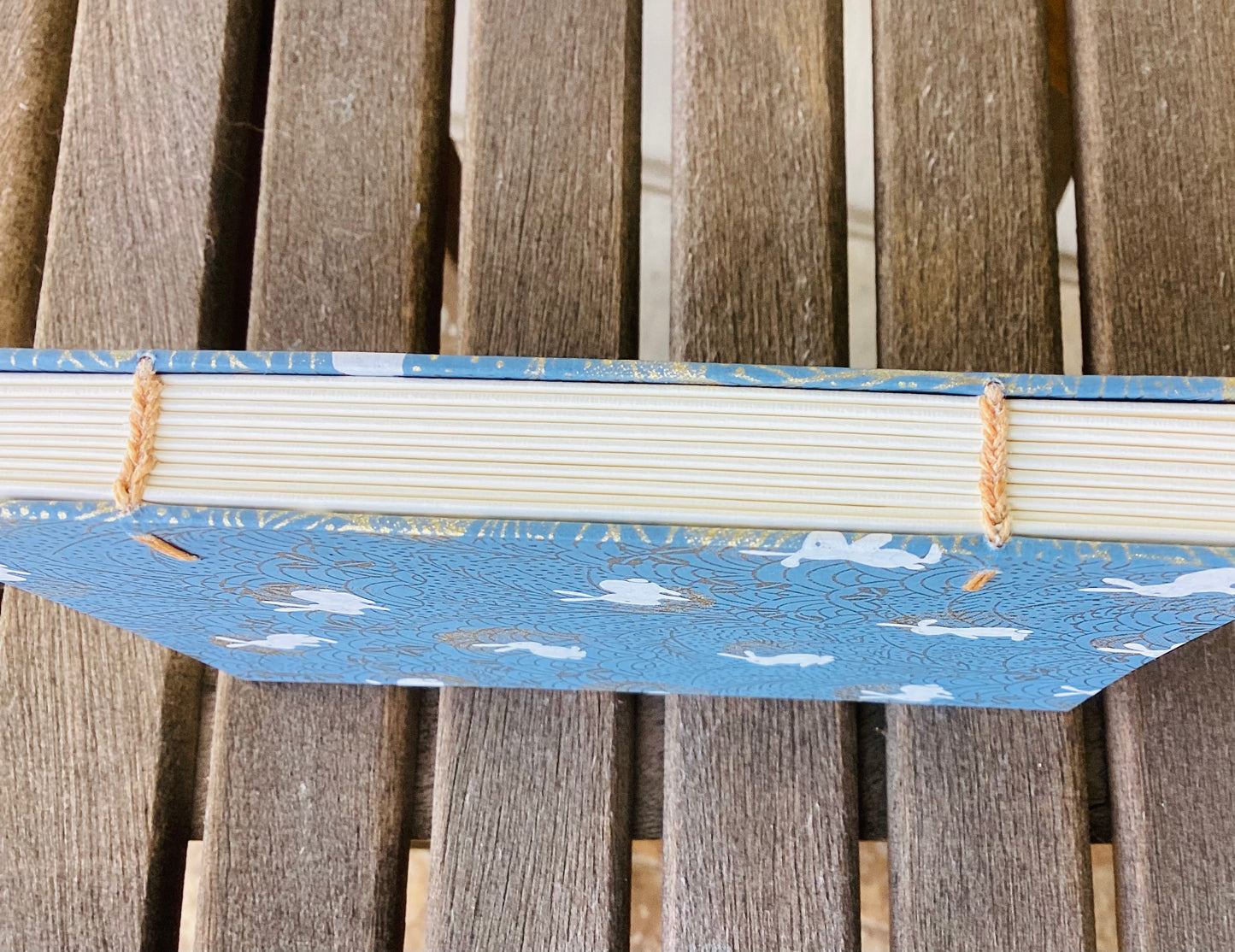Blue & Gold Bunny Journal