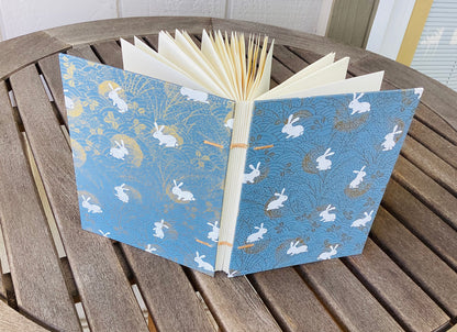 Blue & Gold Bunny Journal