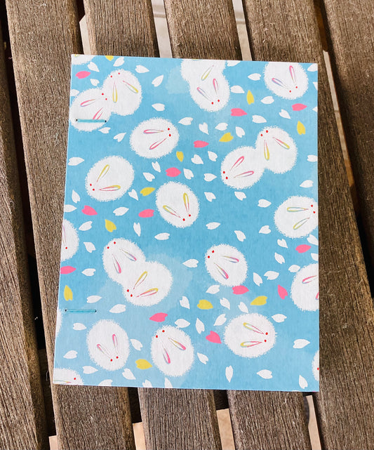 Light Blue Round Bunny Journal