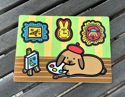 Artist Bunny Sticker Sheet