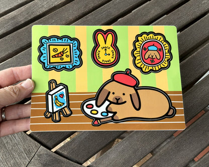 Artist Bunny Sticker Sheet