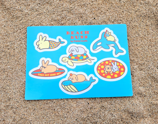 Beach Buns Sticker Sheet