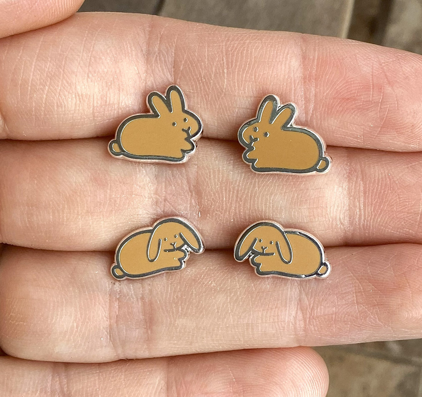 Mix & Match Bunny Stud Earrings (One Pair)