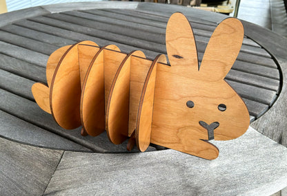 Bunny Wooden Set of 4 Coasters with Cork Bottoms