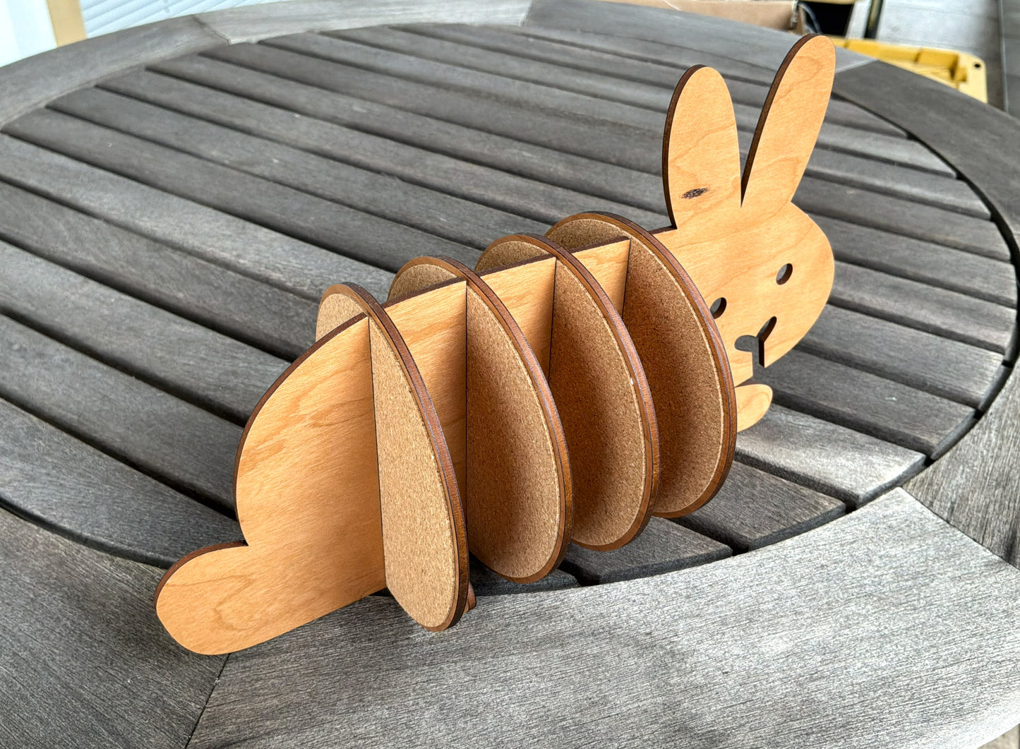 Bunny Wooden Set of 4 Coasters with Cork Bottoms